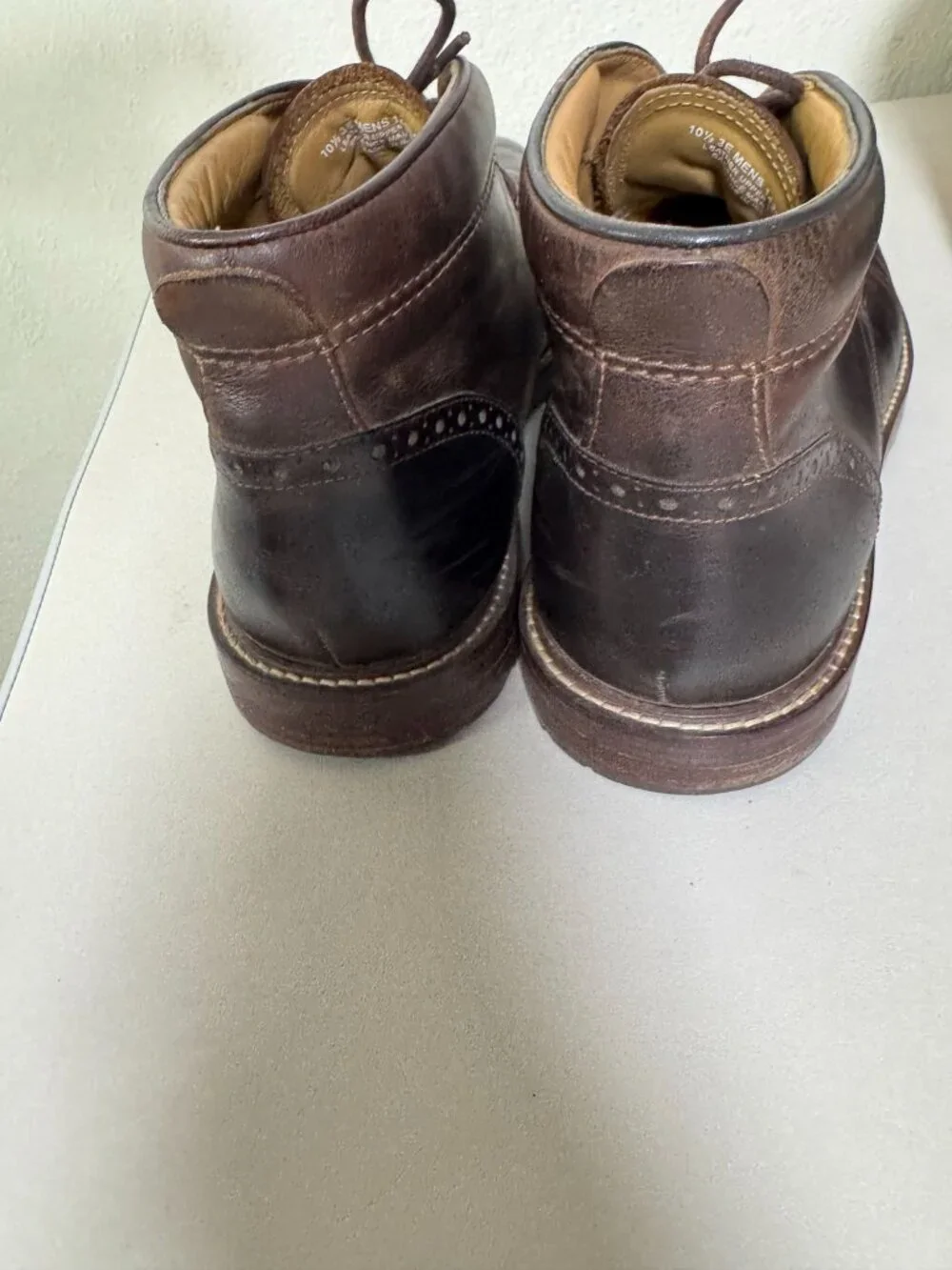 Florsheim Mens Brown Leather Chukka Boots Size 10.5 3E Wide Lace up Classic